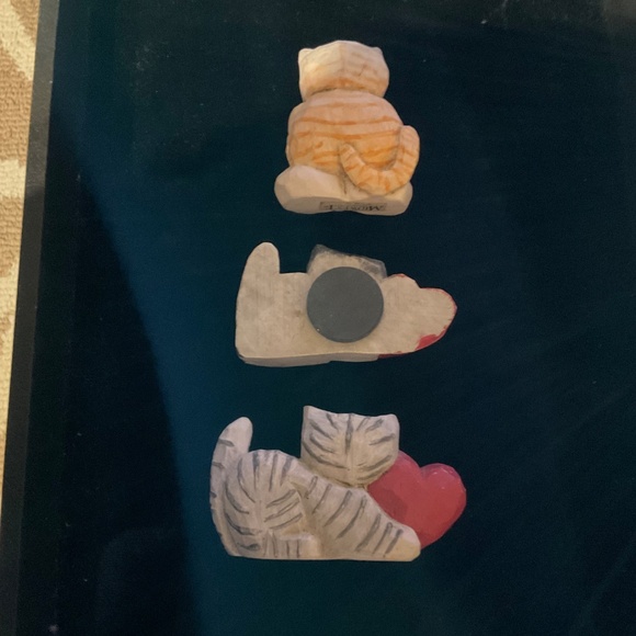 VTG Midwest of Canon Falls Resin Kitty Cats With Red Hearts ❤️ 3 Total - Picture 4 of 11